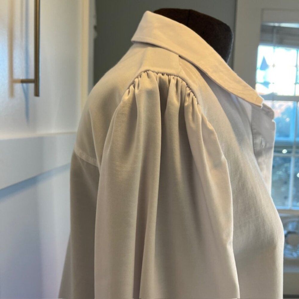 Indigo Rose Long Sleeve White Blouse, Size XL - Picture 2 of 7
